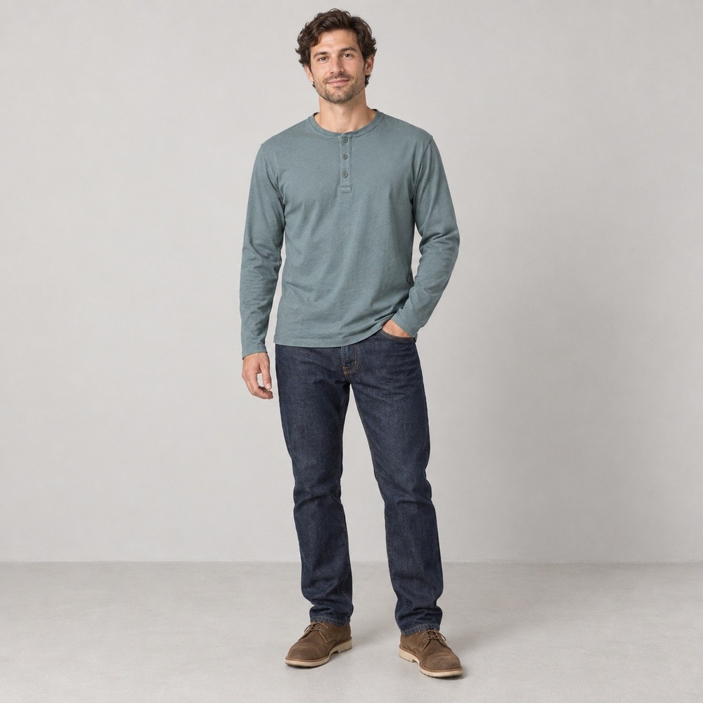 Patagonia Organic Cotton Henley Shirt Mens M Sage Green Gorpcore Minimalist